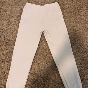 Cream Abercrombie Sweatpants